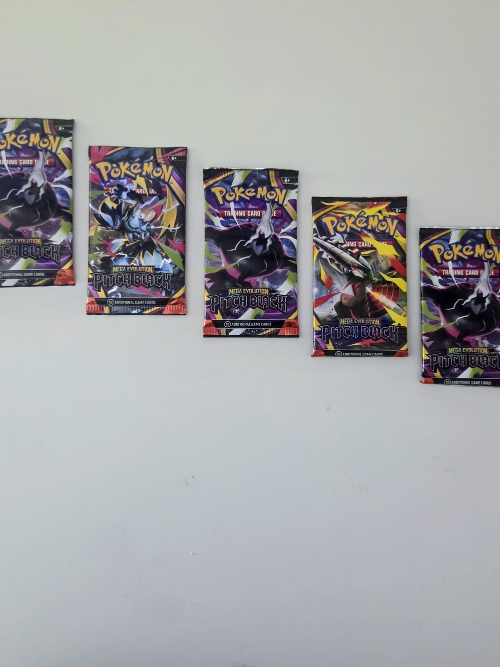 Pokémon TCG Pitch Black Booster Packs Lot of 5 (10 Cards Each) English